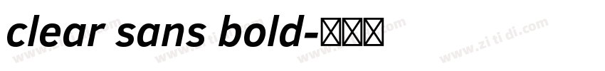 clear sans bold字体转换
